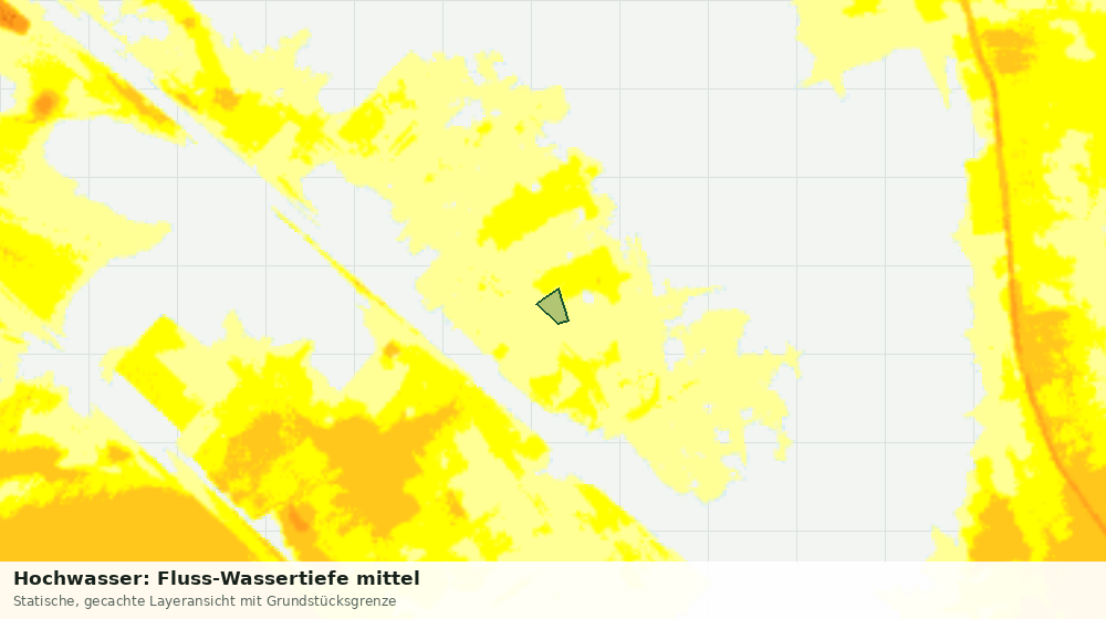 Statische Kartenansicht: Hochwasser: Fluss-Wassertiefe mittel