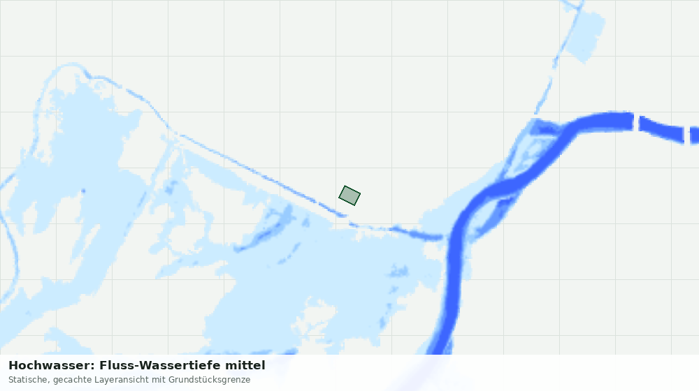 Statische Kartenansicht: Hochwasser: Fluss-Wassertiefe mittel