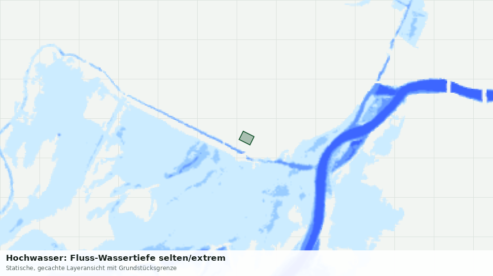 Statische Kartenansicht: Hochwasser: Fluss-Wassertiefe selten/extrem
