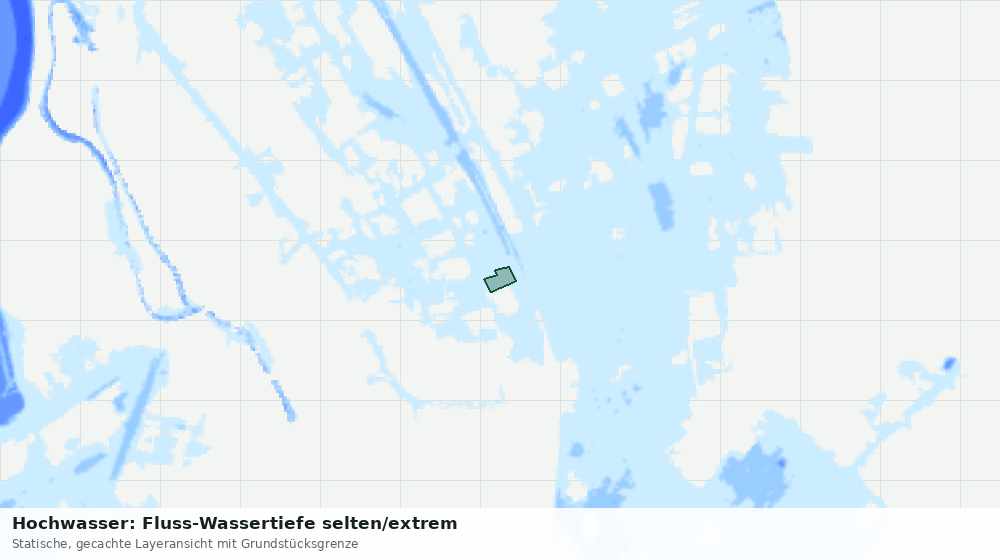 Statische Kartenansicht: Hochwasser: Fluss-Wassertiefe selten/extrem