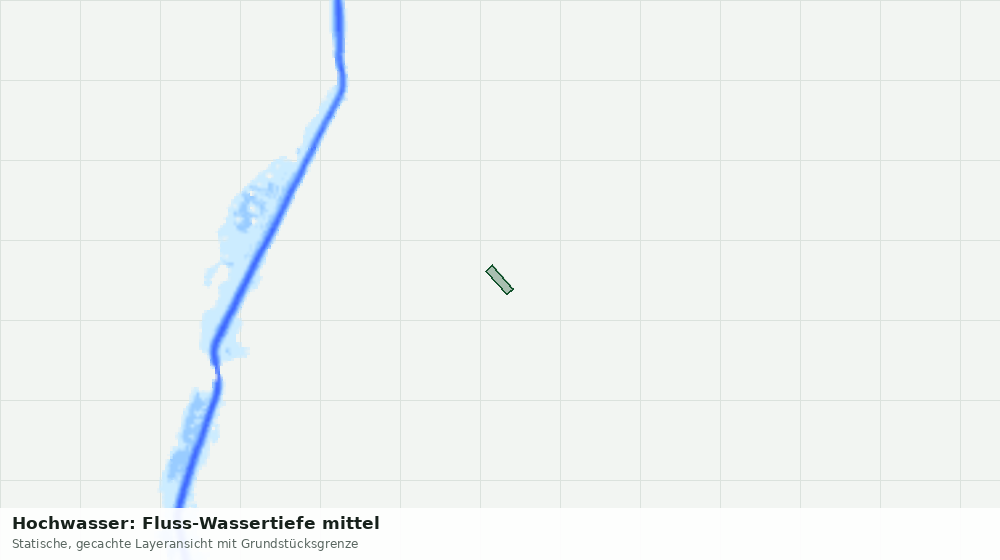 Statische Kartenansicht: Hochwasser: Fluss-Wassertiefe mittel