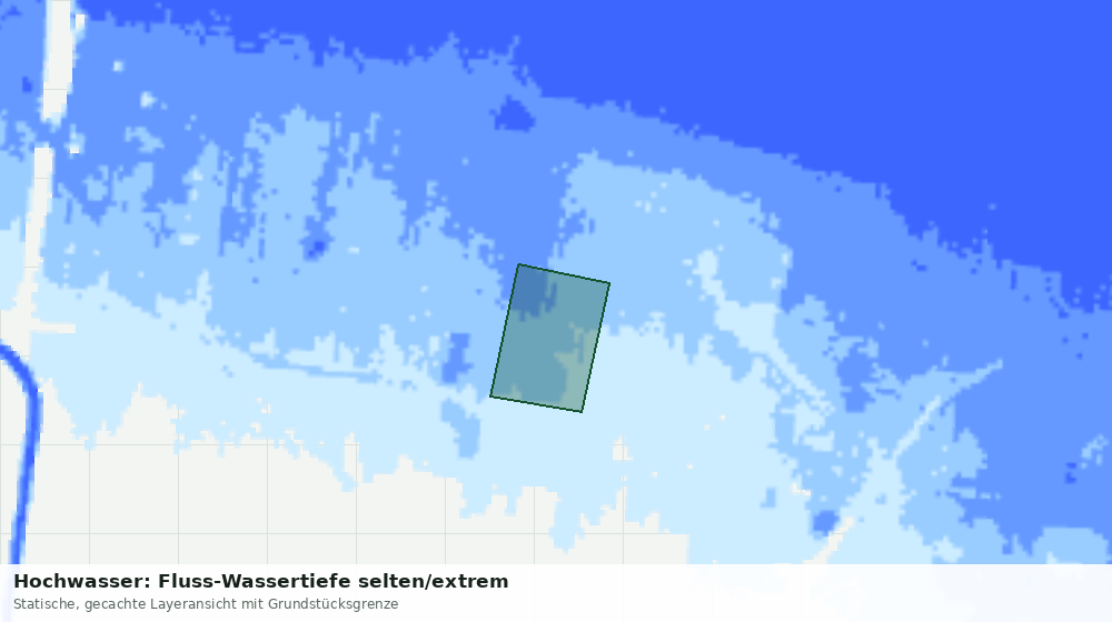 Statische Kartenansicht: Hochwasser: Fluss-Wassertiefe selten/extrem