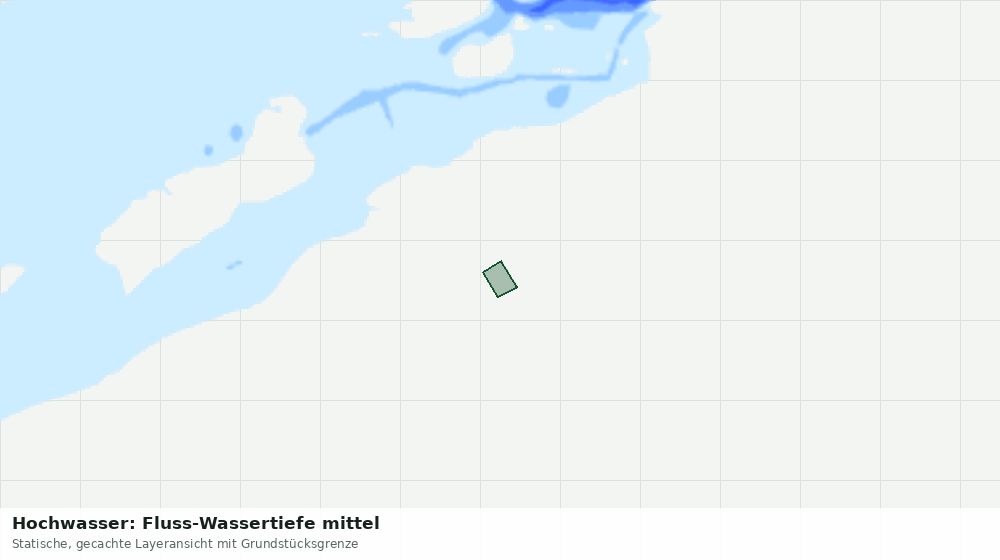 Statische Kartenansicht: Hochwasser: Fluss-Wassertiefe mittel
