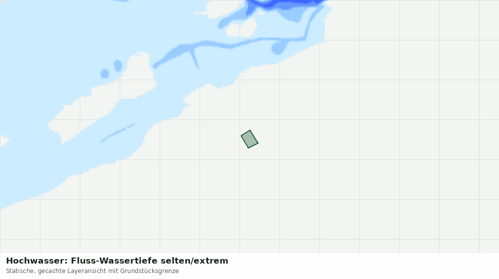 Statische Kartenansicht: Hochwasser: Fluss-Wassertiefe selten/extrem