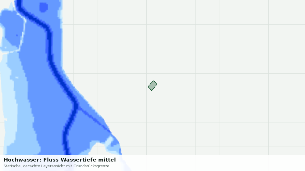 Statische Kartenansicht: Hochwasser: Fluss-Wassertiefe mittel