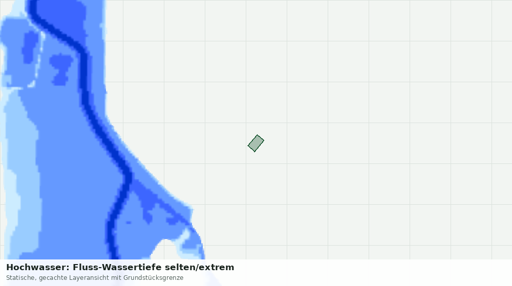 Statische Kartenansicht: Hochwasser: Fluss-Wassertiefe selten/extrem