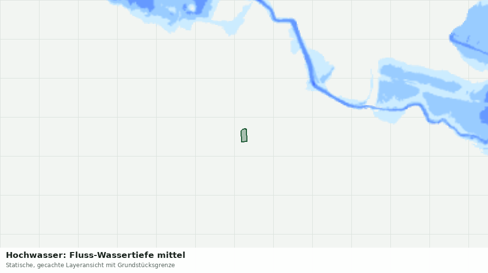 Statische Kartenansicht: Hochwasser: Fluss-Wassertiefe mittel
