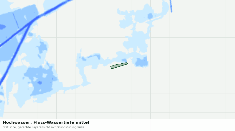 Statische Kartenansicht: Hochwasser: Fluss-Wassertiefe mittel