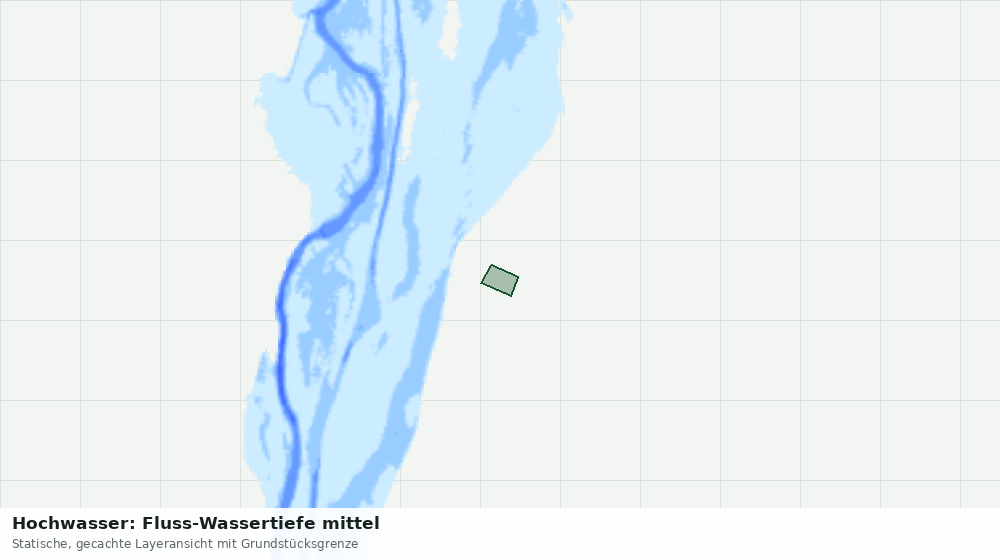 Statische Kartenansicht: Hochwasser: Fluss-Wassertiefe mittel