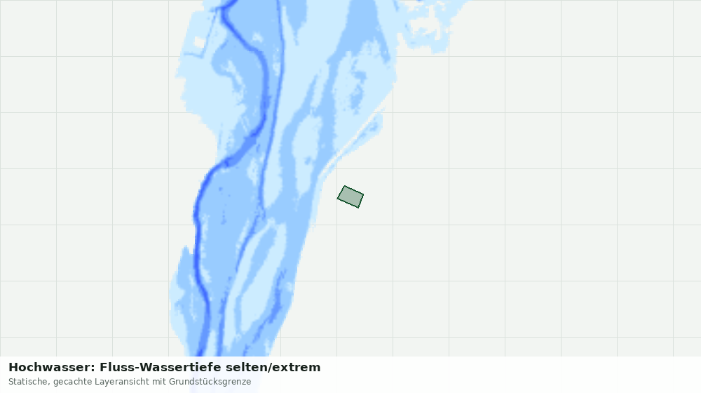 Statische Kartenansicht: Hochwasser: Fluss-Wassertiefe selten/extrem