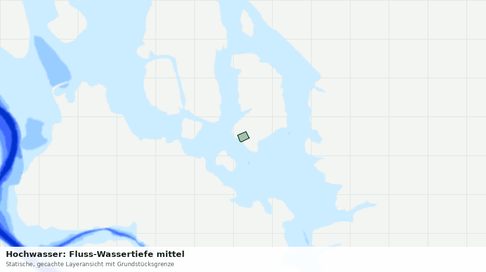 Statische Kartenansicht: Hochwasser: Fluss-Wassertiefe mittel