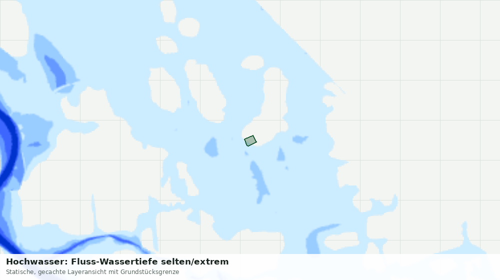 Statische Kartenansicht: Hochwasser: Fluss-Wassertiefe selten/extrem