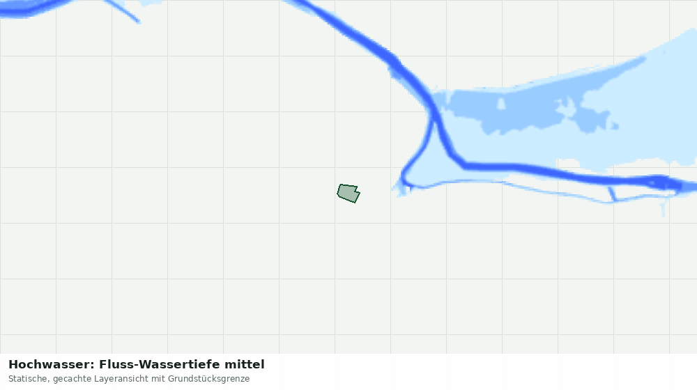 Statische Kartenansicht: Hochwasser: Fluss-Wassertiefe mittel