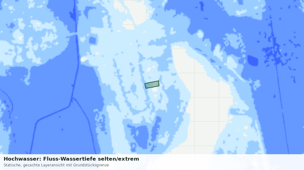 Statische Kartenansicht: Hochwasser: Fluss-Wassertiefe selten/extrem