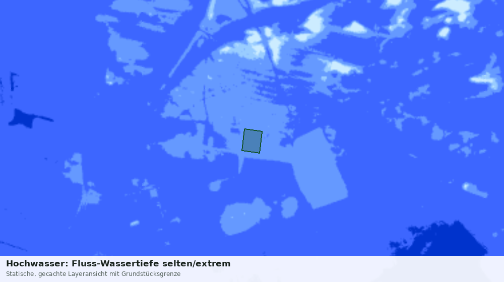 Statische Kartenansicht: Hochwasser: Fluss-Wassertiefe selten/extrem