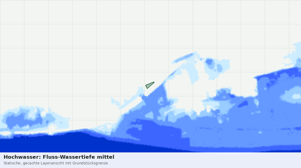 Statische Kartenansicht: Hochwasser: Fluss-Wassertiefe mittel