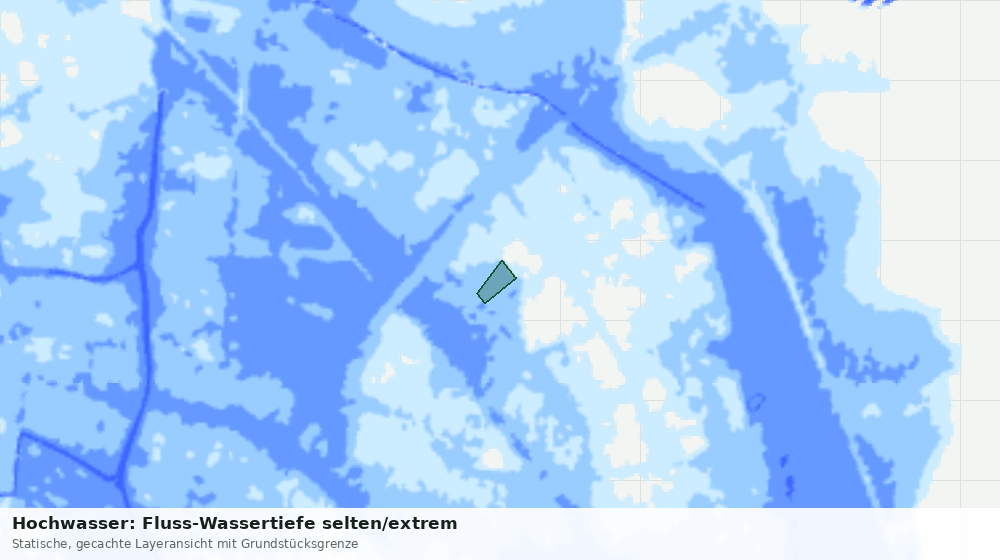 Statische Kartenansicht: Hochwasser: Fluss-Wassertiefe selten/extrem