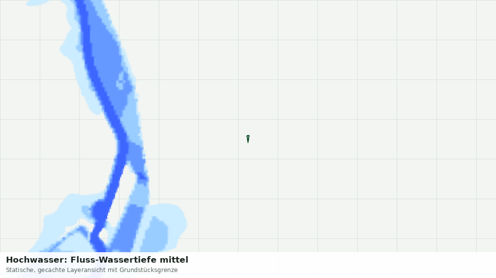 Statische Kartenansicht: Hochwasser: Fluss-Wassertiefe mittel