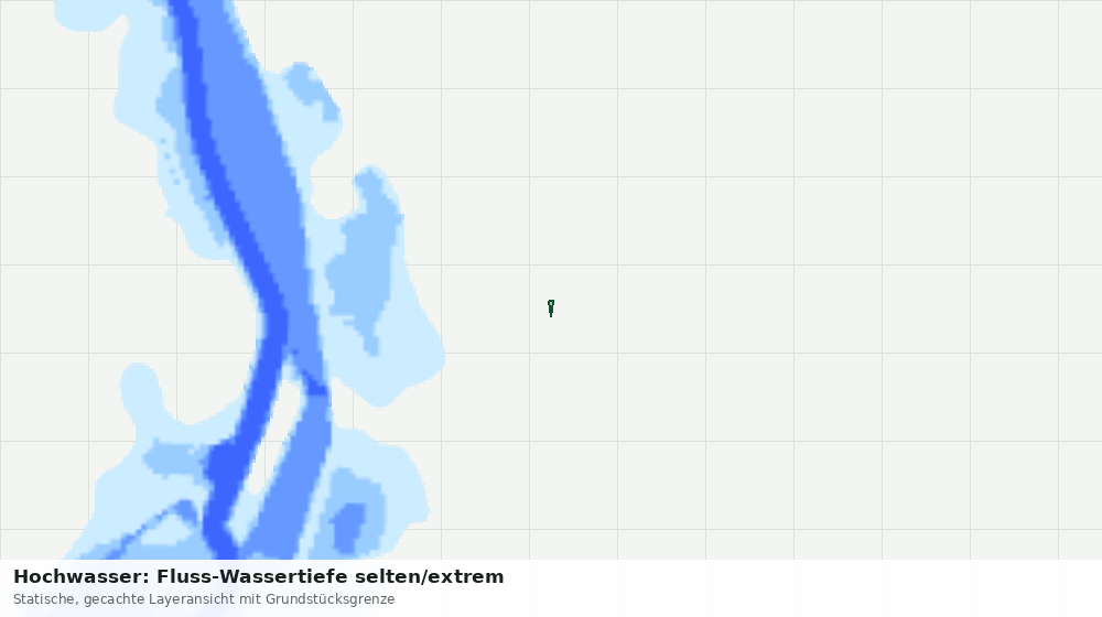 Statische Kartenansicht: Hochwasser: Fluss-Wassertiefe selten/extrem