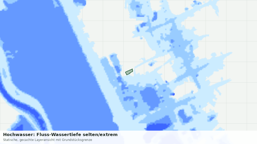 Statische Kartenansicht: Hochwasser: Fluss-Wassertiefe selten/extrem