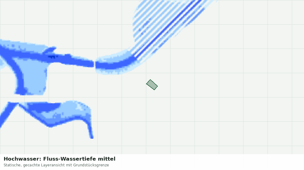 Statische Kartenansicht: Hochwasser: Fluss-Wassertiefe mittel