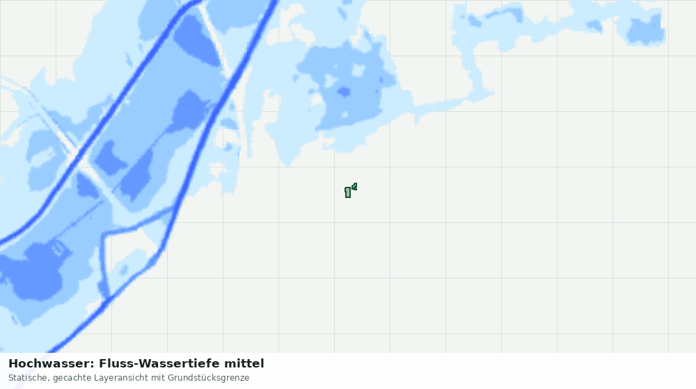 Statische Kartenansicht: Hochwasser: Fluss-Wassertiefe mittel