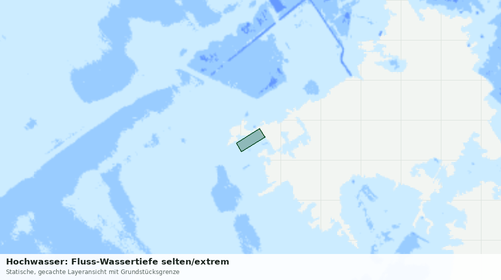 Statische Kartenansicht: Hochwasser: Fluss-Wassertiefe selten/extrem