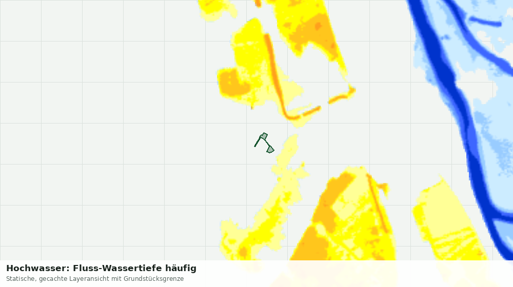 Statische Kartenansicht: Hochwasser: Fluss-Wassertiefe häufig