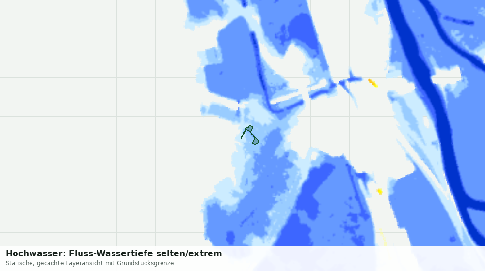 Statische Kartenansicht: Hochwasser: Fluss-Wassertiefe selten/extrem
