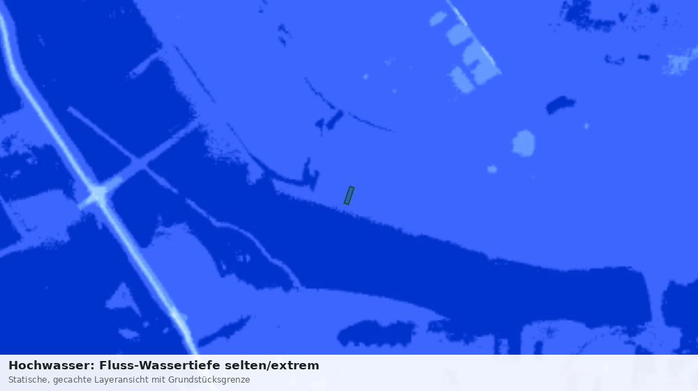 Statische Kartenansicht: Hochwasser: Fluss-Wassertiefe selten/extrem