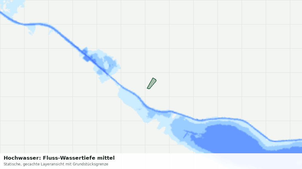 Statische Kartenansicht: Hochwasser: Fluss-Wassertiefe mittel