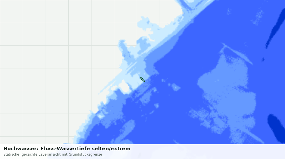 Statische Kartenansicht: Hochwasser: Fluss-Wassertiefe selten/extrem