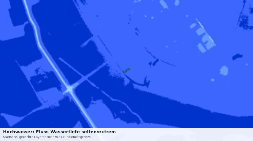 Statische Kartenansicht: Hochwasser: Fluss-Wassertiefe selten/extrem