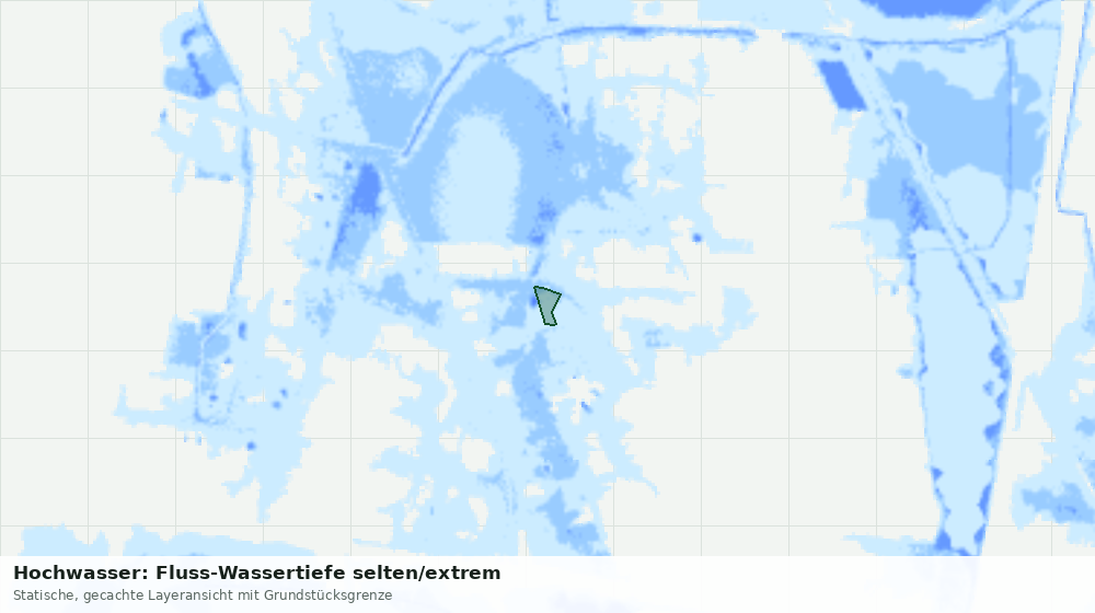 Statische Kartenansicht: Hochwasser: Fluss-Wassertiefe selten/extrem