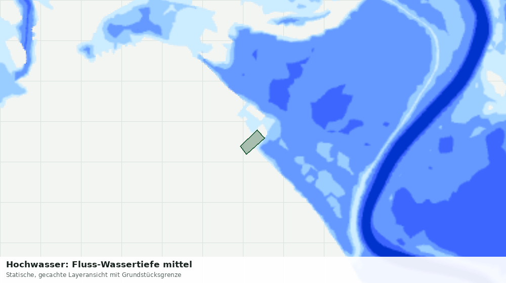 Statische Kartenansicht: Hochwasser: Fluss-Wassertiefe mittel