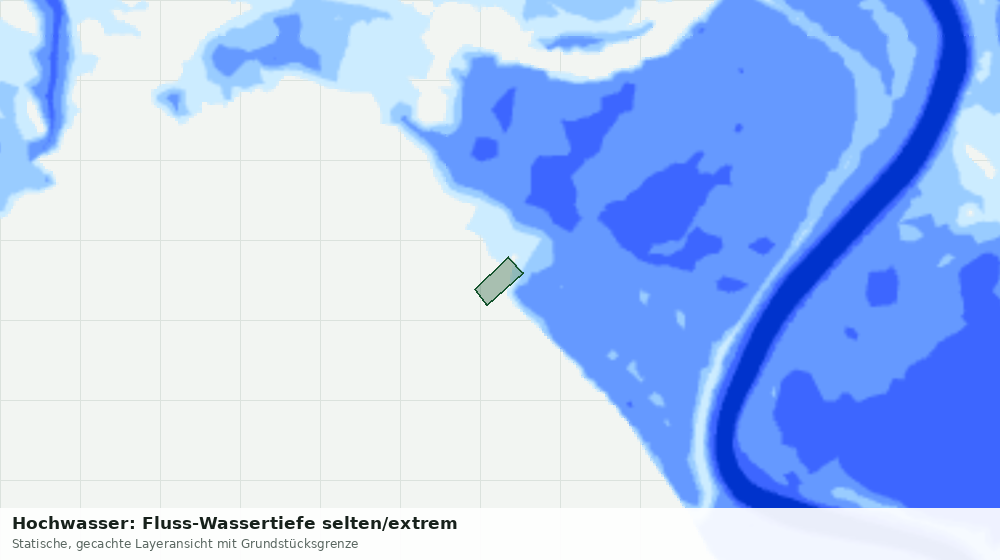 Statische Kartenansicht: Hochwasser: Fluss-Wassertiefe selten/extrem
