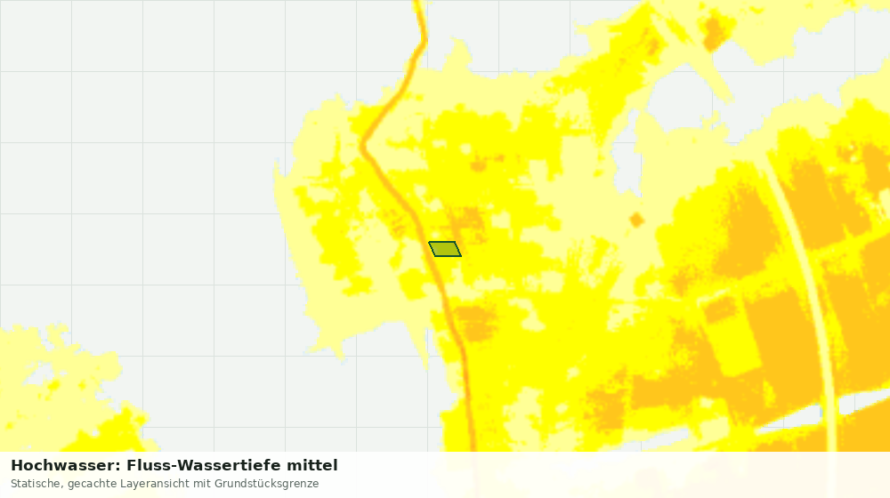 Statische Kartenansicht: Hochwasser: Fluss-Wassertiefe mittel