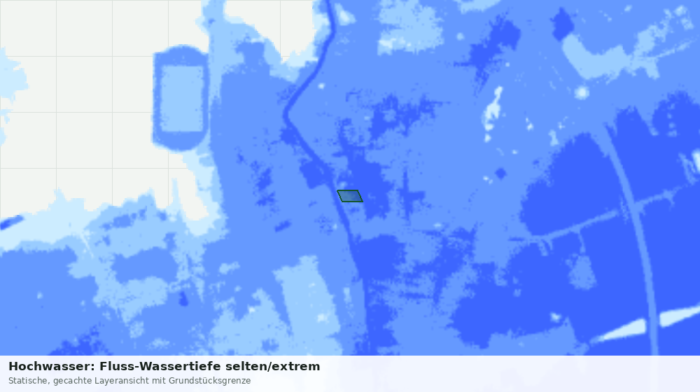 Statische Kartenansicht: Hochwasser: Fluss-Wassertiefe selten/extrem