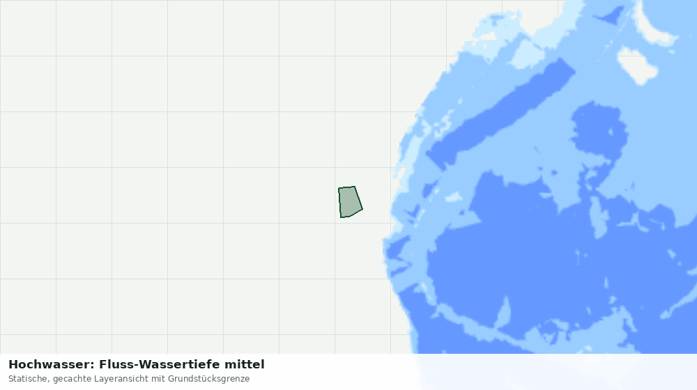 Statische Kartenansicht: Hochwasser: Fluss-Wassertiefe mittel