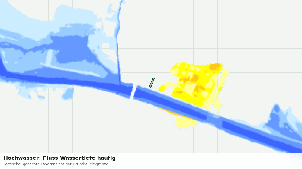 Statische Kartenansicht: Hochwasser: Fluss-Wassertiefe häufig