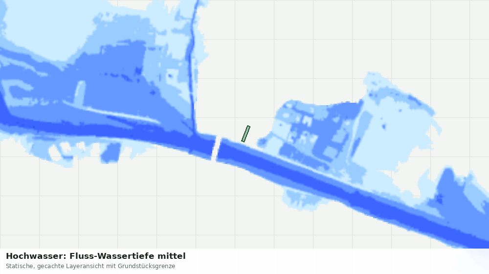 Statische Kartenansicht: Hochwasser: Fluss-Wassertiefe mittel