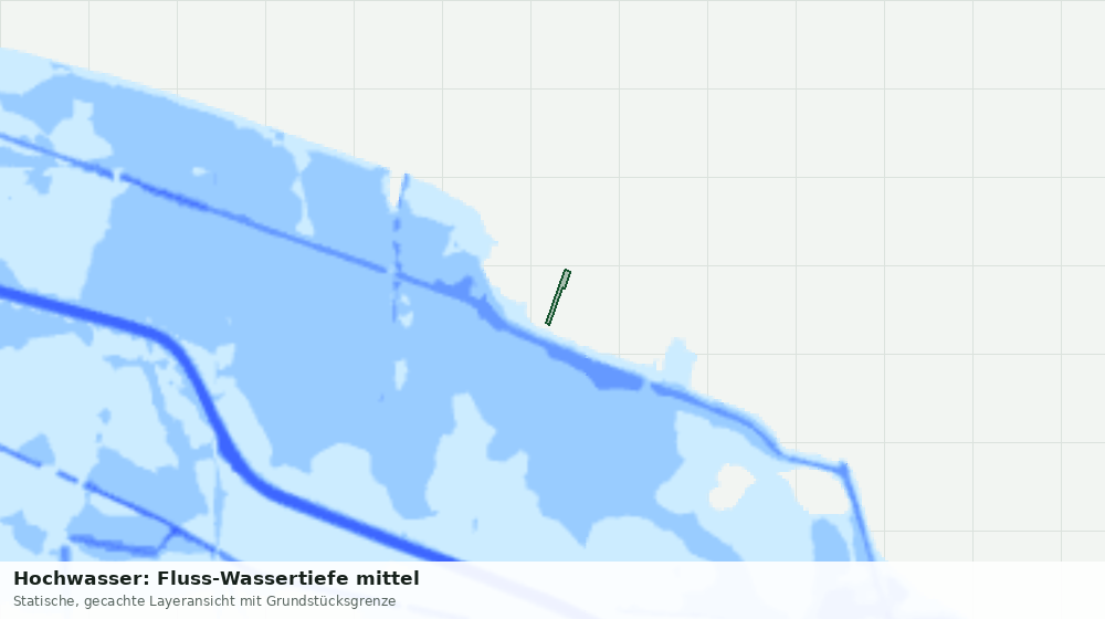 Statische Kartenansicht: Hochwasser: Fluss-Wassertiefe mittel
