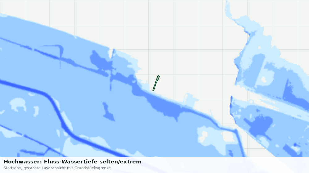 Statische Kartenansicht: Hochwasser: Fluss-Wassertiefe selten/extrem