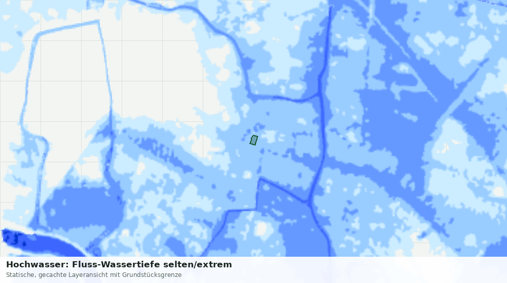 Statische Kartenansicht: Hochwasser: Fluss-Wassertiefe selten/extrem