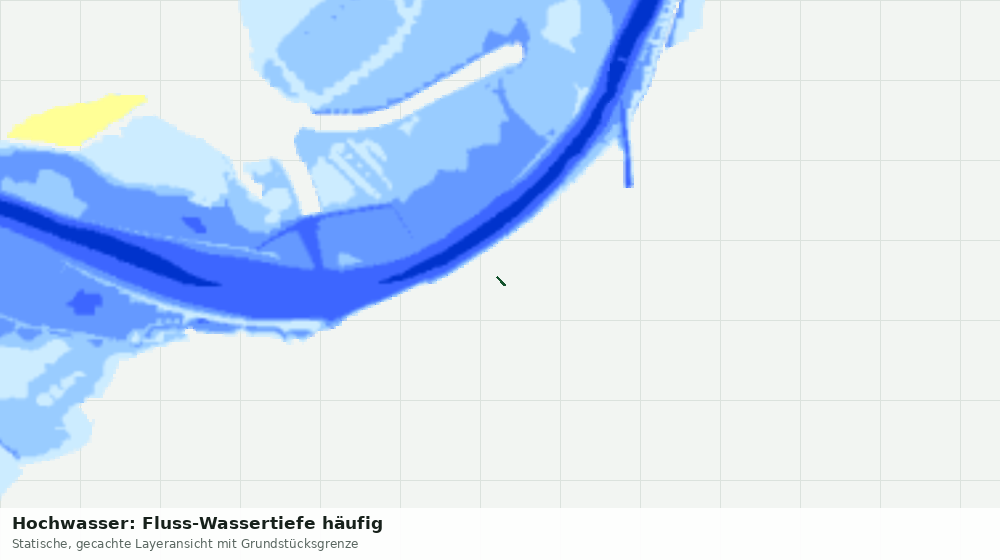 Statische Kartenansicht: Hochwasser: Fluss-Wassertiefe häufig