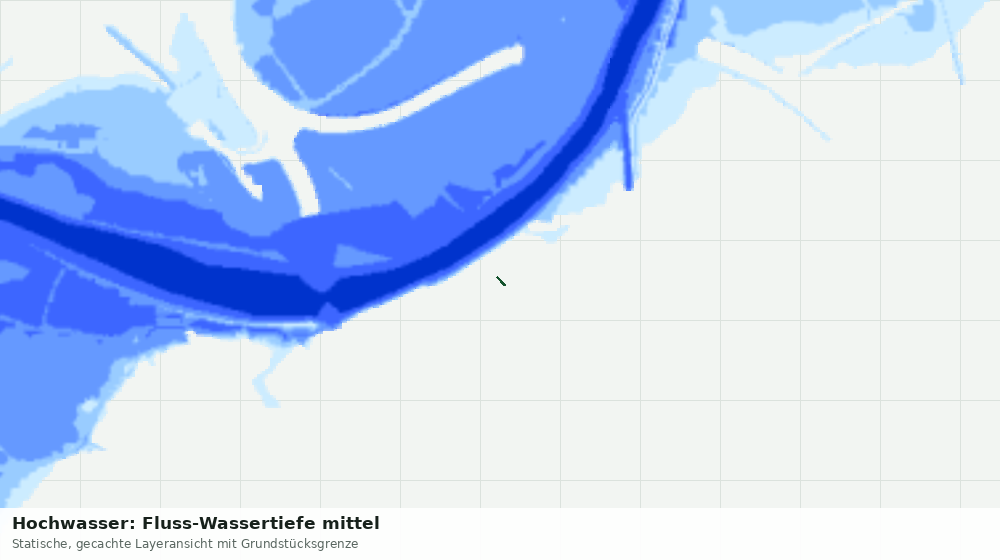 Statische Kartenansicht: Hochwasser: Fluss-Wassertiefe mittel