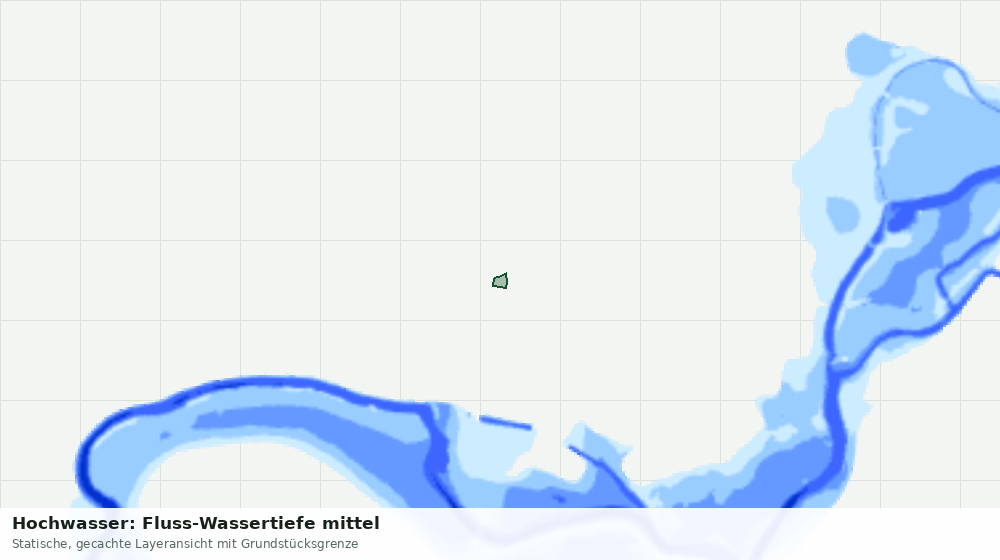 Statische Kartenansicht: Hochwasser: Fluss-Wassertiefe mittel