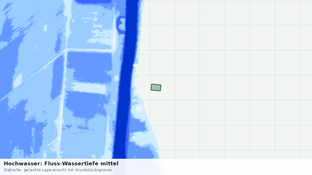 Statische Kartenansicht: Hochwasser: Fluss-Wassertiefe mittel