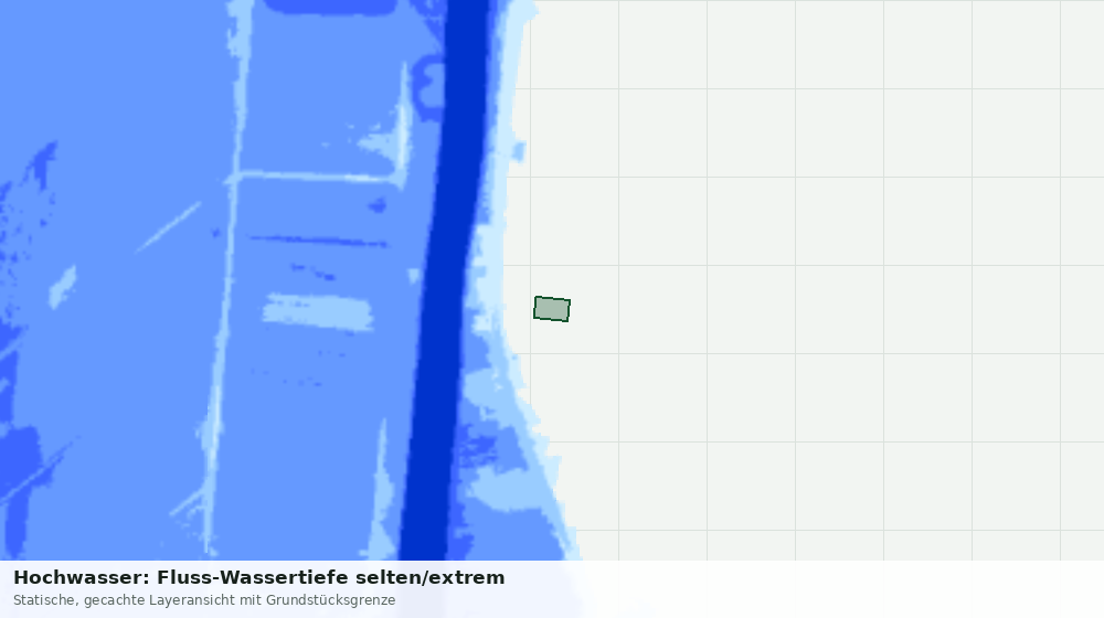 Statische Kartenansicht: Hochwasser: Fluss-Wassertiefe selten/extrem