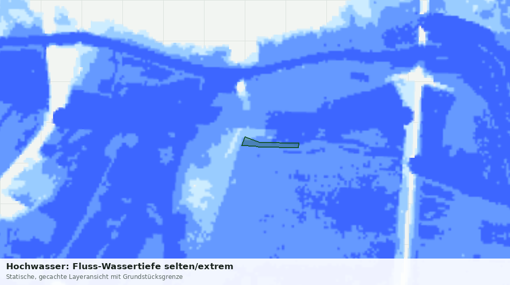 Statische Kartenansicht: Hochwasser: Fluss-Wassertiefe selten/extrem